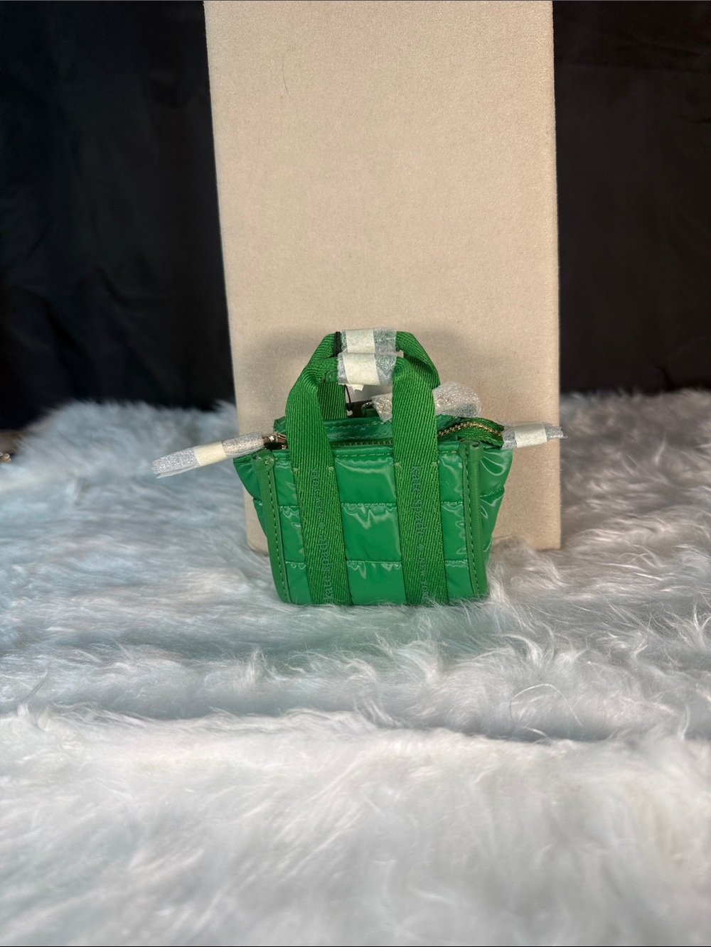 kate spade Green Quilted Mini Tote Key & Card Holder